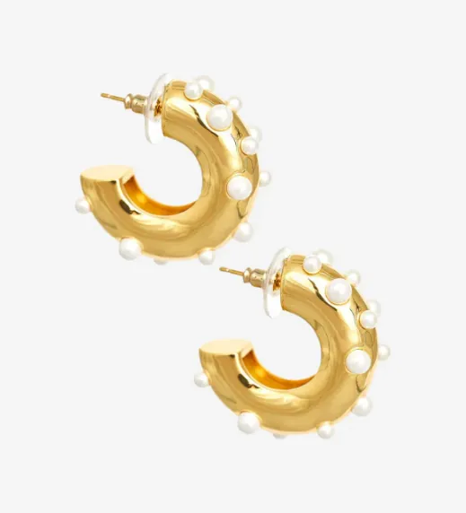 The Fitzgerald Pearl and Gold Hoop